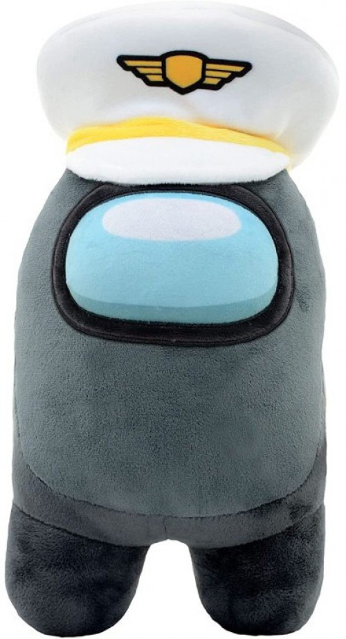 Among Us Grey with Captain Hat Plush