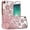 Flower Rose Gold, variant on For Apple iPhone 16e Case, Luxury Flower Design Sparkle Glitter Diamond Rhinestone Shimmer Bling Plating Thick TPU Hard PC Phone Cover (Flower Gold)