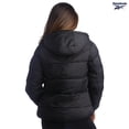 thumbnail image 3 of Chaqueta acolchada Reebok para mujer, talla grande, negra, forrada en pelo sintético, 3 of 7