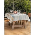 thumbnail image 3 of Outdoor Tablecloth with Umbrella Hole for Patio/Picnic/Party/Camping, Nautical Coastal Waterproof Table Cloth Rectangle Table Cover Washable, Ocean Beach Starfish Shells Conch Waves Beige (60"x 120"), 3 of 8