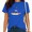 A-Blue, variant on Fih Textual Slogan T-Shirt for Women Novelty Short Sleeve Casual Top for Daily Outfit Black, 4XL