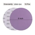 thumbnail image 2 of 10 Pack 6-Inch Purple Sanding Discs 2500 Grits Hook & Loop Professional Aluminum Oxide Sandpaper, 2 of 6