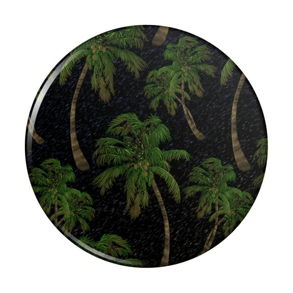 Palm Trees Night Sky Pattern Kitchen Refrigerator Locker Button Magnet
