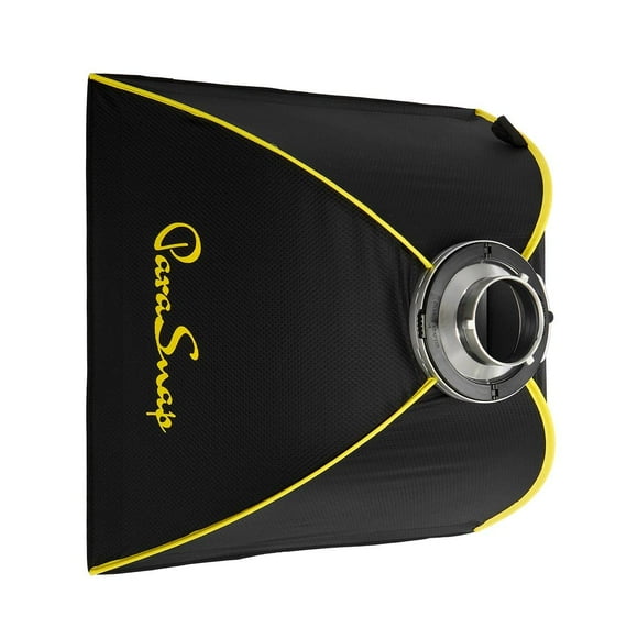 Glow ParaSnap 24x24 Square SterlingFibre Bowens Mount Softbox w/External & Internal Diffusers, 144mm Bowens Speedring, Soft Box Swap Speedring Adapter Perfect for Studio Softbox Lighting