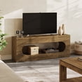thumbnail image 3 of Finmind 63" TV Stand for TVs up to 70 Inches, Rustic Natural TV Console for Living Room, 3 of 8