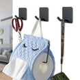 thumbnail image 5 of 4 Pack Sticky Towel Hooks Heavy Duty No Drilling Sticky Wall Hooks Shower Hooks for Indoor Shower Bathroom Kitchen Door, 5 of 8