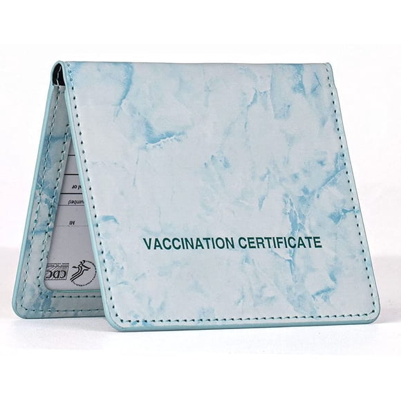 Protecteur de Carte de Vaccin en Cuir PU, Porte-Cartes de Vaccination, Protecteur de Carte de Vaccination CDC, Porte-Cartes de Vaccin pour Carnet d'Immunisation
