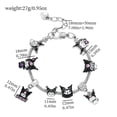 thumbnail image 3 of Kuromi-Pulseras con dijes de Sanrio para mujer, colgante de figura de dibujos animados, cadenas de mano, cuentas Kuromi, brazaletes Diy, regalos de joyería de moda, 3 of 4