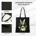 thumbnail image 3 of GOSMITH Hip Hop Easter Bunny Funny Cute Easter Large Tote Top Handle Shoulder Bags 14.1x15.7in, 3 of 6