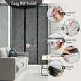 thumbnail image 4 of Piecenat Panel Track Blinds 23 in Cordless Paper for Sliding Door Vertical Window Blinds, Charcoal Black, 85.5 in x 96 in, 4 of 7