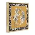 thumbnail image 2 of Stupell Industries Bohemian Boho Twin Tiger Stripes Gold Floating Frame Canvas Art, 18 x 18, by Karolina Sato, 2 of 8