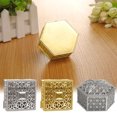 thumbnail image 4 of Plastic Hexagonal Square Gift Box Wedding Favor Case Exquisite Appearance Large Capacity Smooth Lovely Candy Boxes for Chocolate Gold Hexagon, 4 of 8