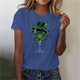 thumbnail image 2 of Mujeres Manga Corta de Verano Tops Impreso Sudadera Casual, Cuello Redondo Blusa Ligera para la Primavera Y el Verano, 2 of 4