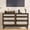 Dark wood, variant on Kojooin Modern Rattan Dressing Table with Six Drawers and Integrated Power Outlets and USB Ports, Suitable for Bedroom Or Wardrobe
