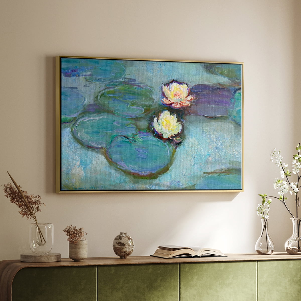 Vintage Landscape-CLVIII By Wexford Home Framed in Gold Wood Gallery Wrapped Canvas 17 in. x 25 in.