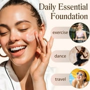 4-in-1 Foundation Medium Spectrum 3 Pack,Advanced Color-Match Technology,Deep Hydration + Skin Tone Perfecting,for Everyday, Sports, Dancing and Traveling,30g