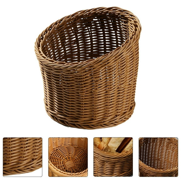 HAMPPLIES Woven Storage Basket Household Storage Basket Light Brown 1Set