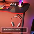 thumbnail image 4 of PayLessHere 39 Inch Z-Shaped Gaming Desk with Headphone Hook Sturdy with Spacious Desktop,Red, 4 of 6