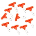 thumbnail image 1 of Wweixi 10 Pcs Glissière de Pêche Robuste en Connecteur à Pression Triangle Orange, 1 of 1
