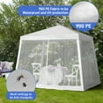 thumbnail image 3 of 8X8FT Party Tent with Mesh Sidewalls, Outdoor Canopy Tent, Heavy Duty Party Tent, Wedding Canopy Patio, Sun Shade Shelter Canopy for Parties, White, 3 of 7