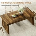thumbnail image 7 of Tribesigns 63-Inch Dining Table for 6, Rustic Rectangular Wood Kitchen Table, Large Dinner Table with Sturdy Pedestal for Dining Room, Kitchen, 7 of 7