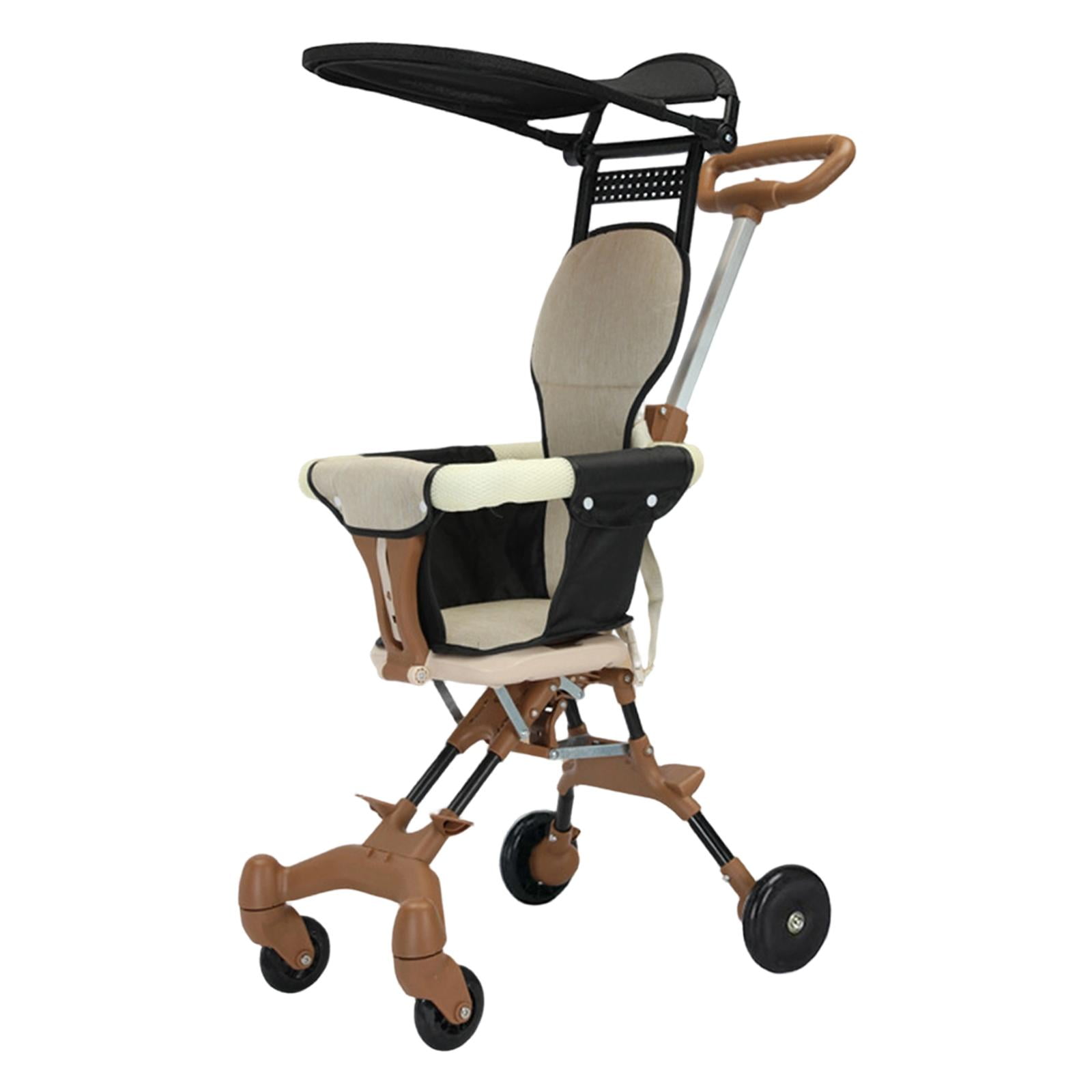Travel Stroller Baby Pram Pushchair Lightweight Metal Frame Adjustable Handlebar for Toddlers Outdoor Use