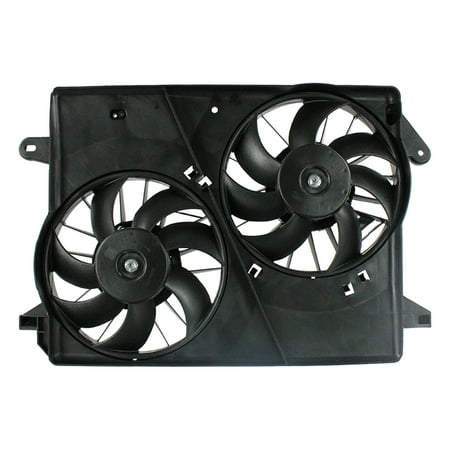 Agility Auto Parts 6015103 Dual Radiator and Condenser Fan Assembly for Chry Dodge Models