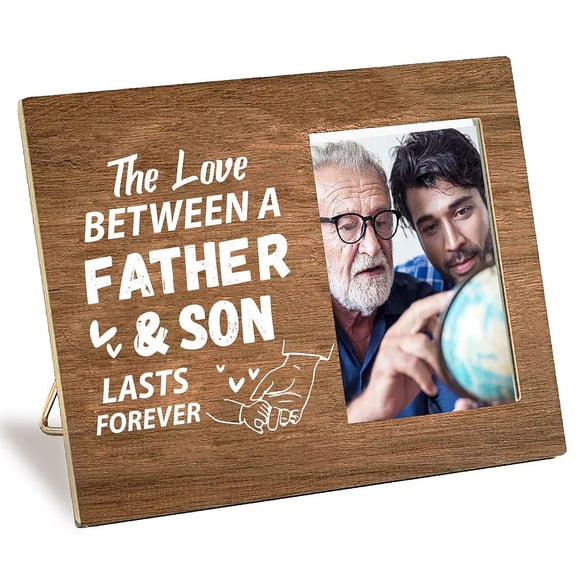Father's Day Wood Photo Frame Stands Home Room Desktop Decoration Word 200x250x7mm