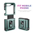 thumbnail image 6 of SaniMore Tri-layer Case for Samsung Galaxy Z Flip 5 6.7" 2023, 360° Rotating Holder/Kickstand Rugged PC Back + TPU Bumper Magnetic Car Mount Anti-fingerprint Heavy Duty Protective Case, Darkgreen, 6 of 8