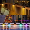 thumbnail image 2 of 8 Pack Waterproof Fence Post Solar Lights for Garden Pathway Stair Step - Black, 2 of 7