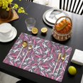 thumbnail image 4 of Pink Breast Cancer Summer Placemats Table Placemats Set Of 4-Linen Kitchen Washable Placemats Table Mats 11.8"x17.7" Non-Slip Heat Resistant, 4 of 6