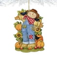 thumbnail image 6 of Fall Decoration Harvest Scarecrow - Scarecrow Ornament Handmade Gift for Autumn Adornment - Wooden Ornament by Susan Winget 8471211-SW, 6 of 7