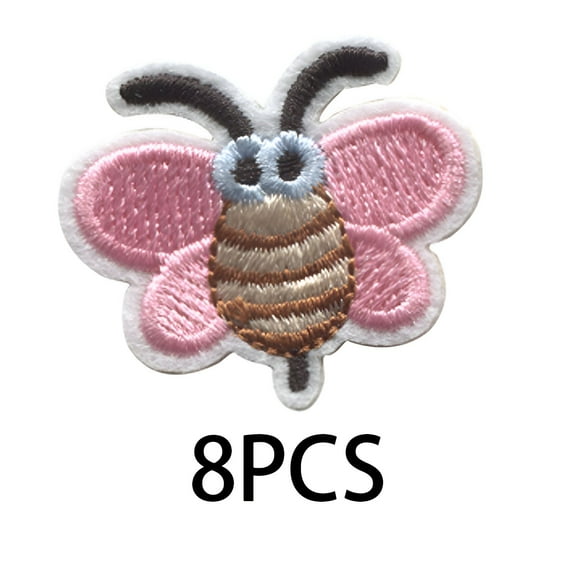 AUQ 8Pcs Iron on Patches Strong Adhesive Patches for Clothes UV Protection Patches for Jackets Style1