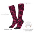 thumbnail image 4 of Yiaed Burgundy Tie Dye Print Great elasticity Adult Stockings Sports socks for Men and Women, 4 of 6