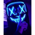 thumbnail image 3 of Máscara de Halloween, máscara de purga con luz LED, disfraz de máscara de purga, disfraz de máscaras de Halloween para hombres, mujeres y niños, 3 of 5