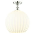 thumbnail image 3 of Innovations Lighting - White Venetian - 1 Light Semi-Flush Mount In Modern, 3 of 7