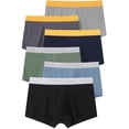 thumbnail image 2 of TANBOM Men's Short-Leg Bamboo Viscose Boxer Briefs Breathable Bulge Pouch 6Multi Pack 3XL, 2 of 6
