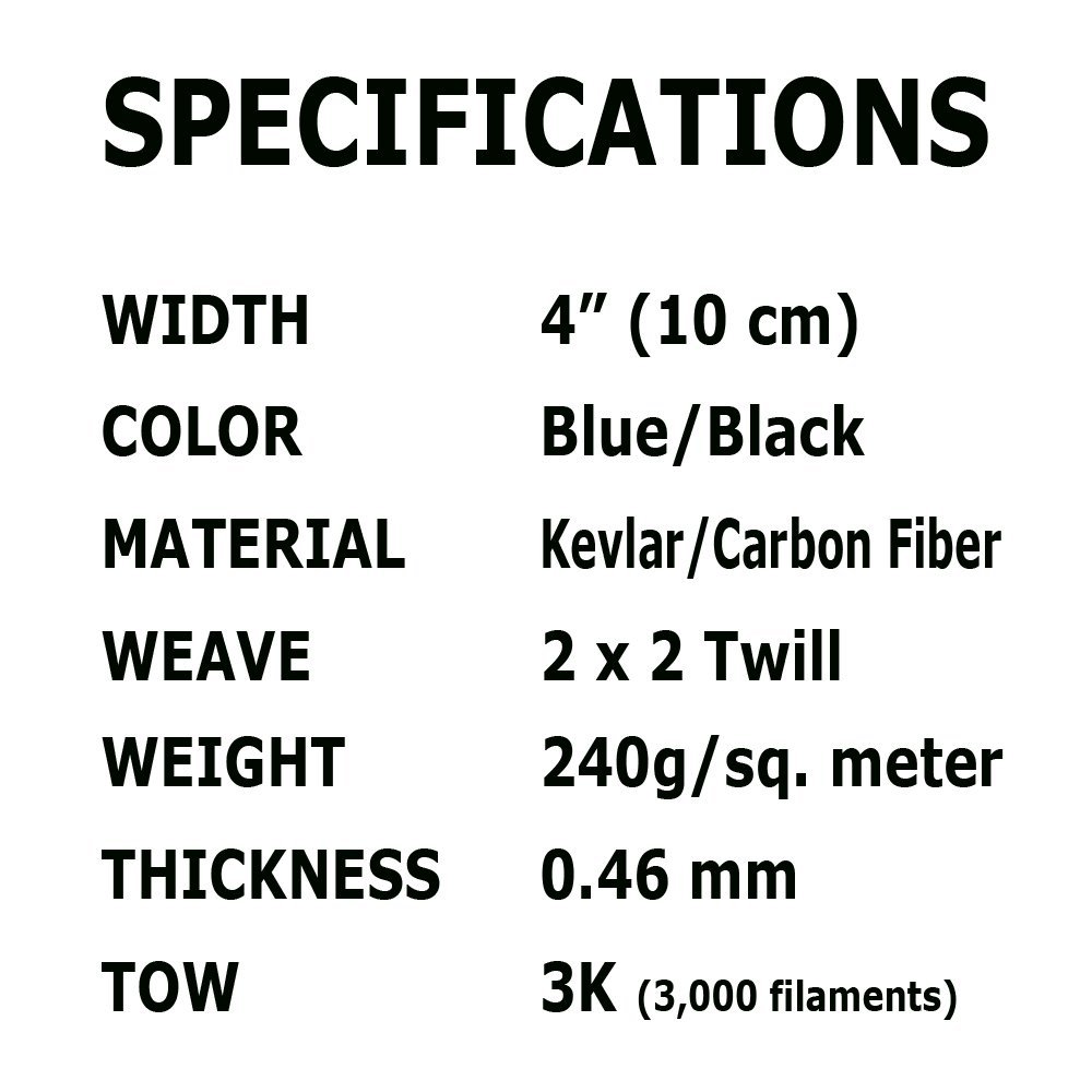 10 Yards Carbon Fiber Fabric – 3K 200gsm 60" 2x2 Twill Weave – Roll SALE
