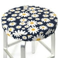 thumbnail image 3 of Bingfone Daisy Floral Padded Round Bar Stool Cover Cushion with Elastic Fabric Round Chair Seat - Daisy Floral, 3 of 7