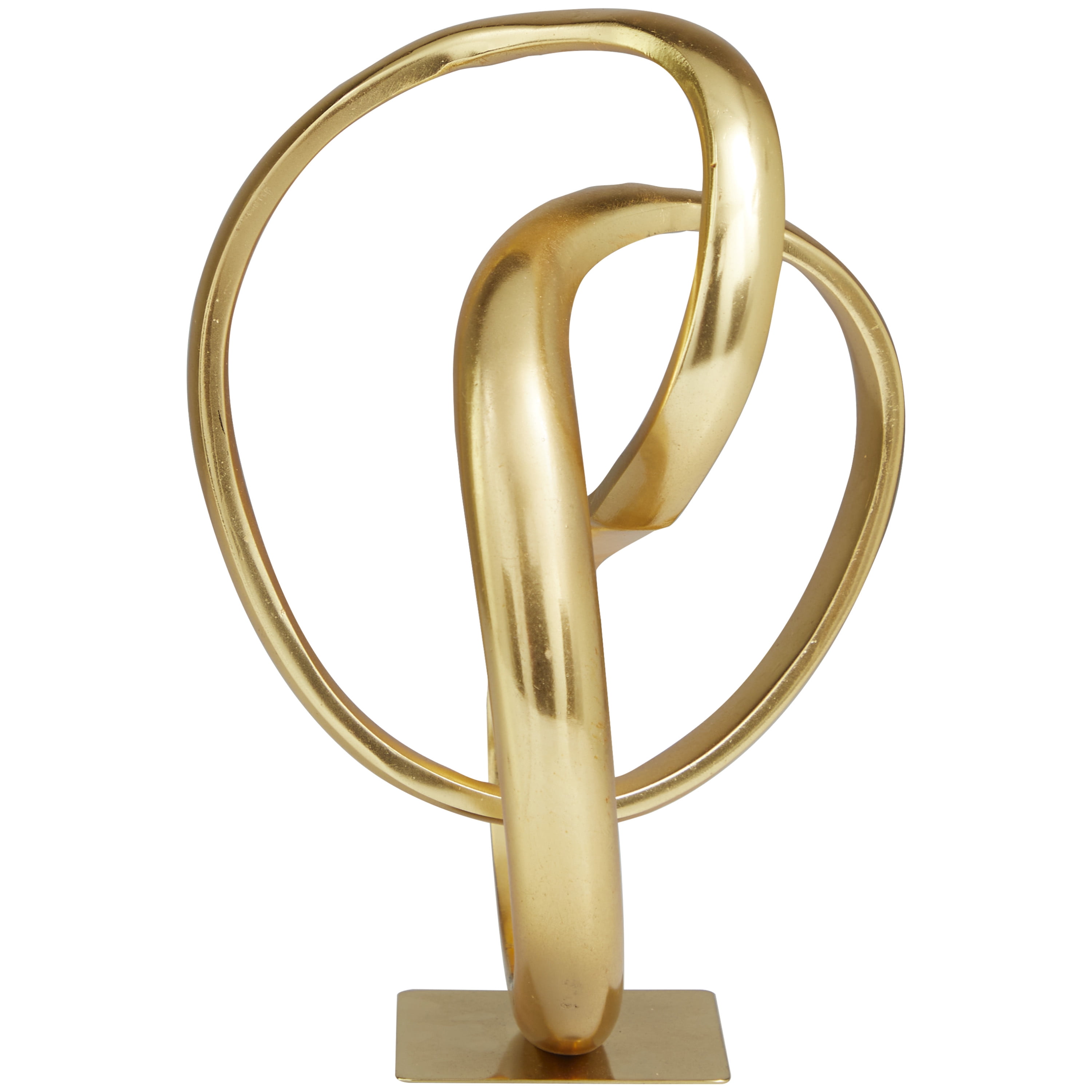 8" x 11" Gold Aluminum Abstract Sculpture, by DecMode