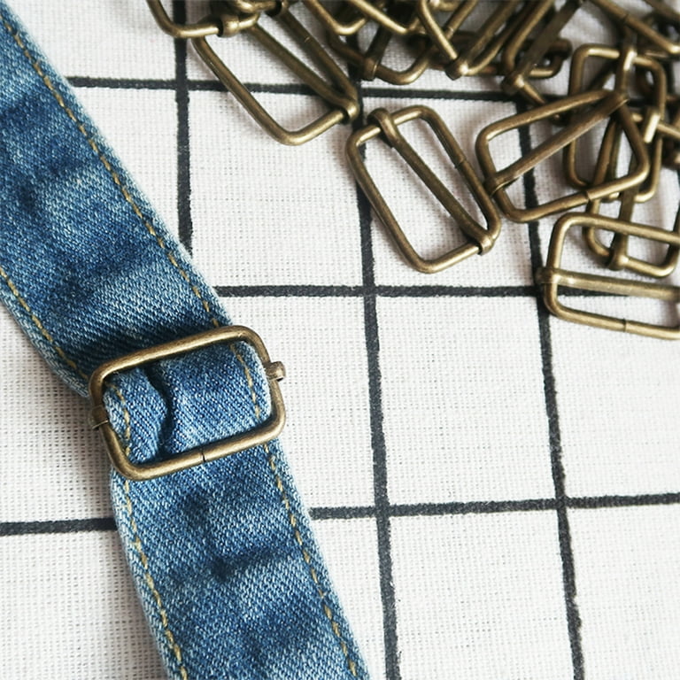 【直営・関税送料込】Ease Buckle slide in Eease 100pcs Bronze Metal Triglide Slides for DIY Bag