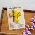 thumbnail image 5 of Inspirational Cross Charm Card With Synthetic Leather And Stitched Design For Wallet Or Pocket, 5 of 7