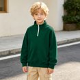 thumbnail image 4 of StSilkitty Sweatshirts for Boys Girls Quarter Zip Long Sleeve Mock Neck Pullover Tops Fall Winter Warm Clothes, 4 of 9