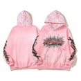 thumbnail image 1 of Jacket Hellstar Brainwashed Hoodie Retro Mud Dye Hooded Flocking Men And Women2XLPINK, 1 of 3