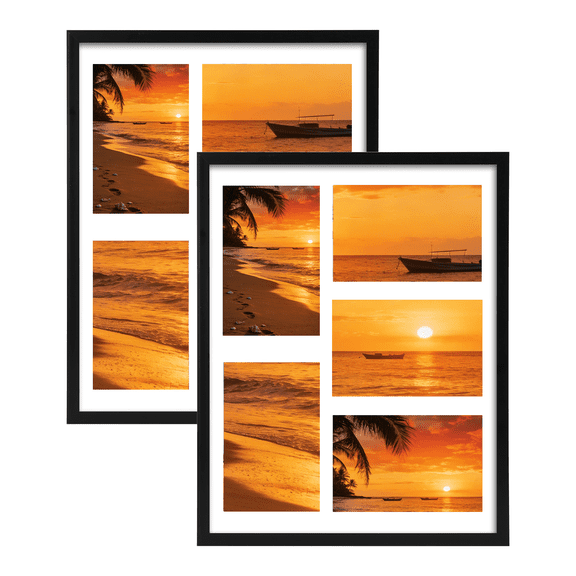 2 Pack 5 Opening 4x6 Collage Picture Frame for Wall Mounted