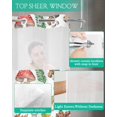 thumbnail image 4 of No Hook Shower Curtain with Snap in Liner, Mushroom Spring Summer Plant Leaves Hotel Shower Curtains for Bathroom, Washable Shower Curtain Liner Set with Mesh Top Window, 36"x72", 4 of 6