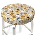 thumbnail image 3 of Hirioo Music Dancing Cat for Round Bar Stool Seat Covers Washable Stool Cushion Slipcover Elastic Bar Chair Covers for 12-14 Inch Chair-14 inch, 3 of 7
