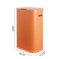 thumbnail image 4 of happimess Tammi Kitchen 14.5-Gallon Slim Metal Push Button Trash Can, Carrot Cake, HPM1017K, 4 of 10