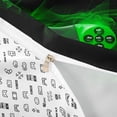 thumbnail image 5 of meiyoeat Neon Green Smoke Gaming Twin Bedding for Boys Teens, Video Game Gamer Duvet Cover Set, Black Green, Gamepad Reversible2 Pieces, 1 Duvet Cover and 1 Pillowcase, 5 of 7