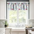 thumbnail image 6 of Spring Flower Curtains Valances for Kitchen,Vintage Farm Watercolor Flower Curtains Valance for Bedroom Bathroom Cafe Windows Curtain 54x18inch, 6 of 6